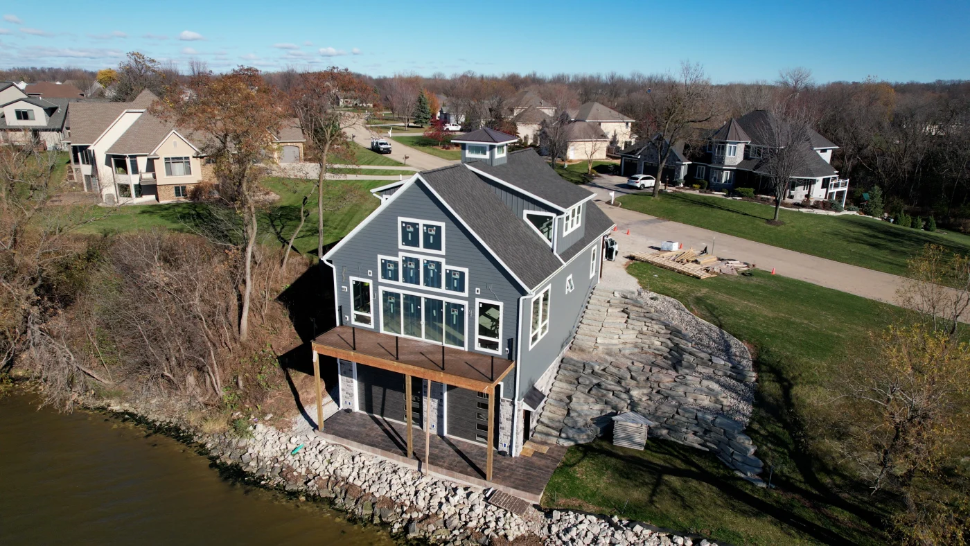 Complete Systems Wisconsin Exteriors Kaukauna Wisconsin Up close view of newly installed home roof done by Wisconsin Exteriors