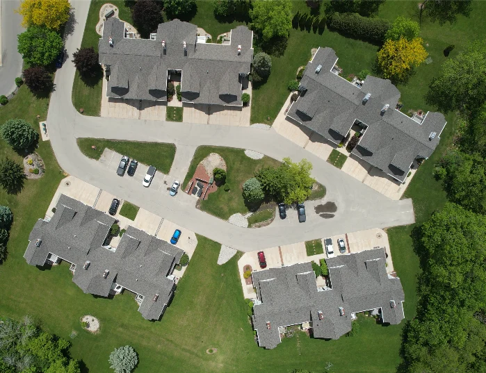 Four buildings in multifamily home complex